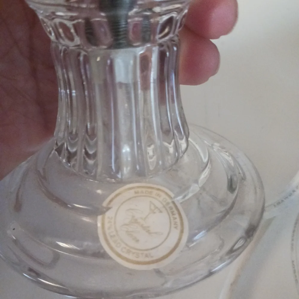 Crystal Lamp Boudoir German Candle 6 Inch
